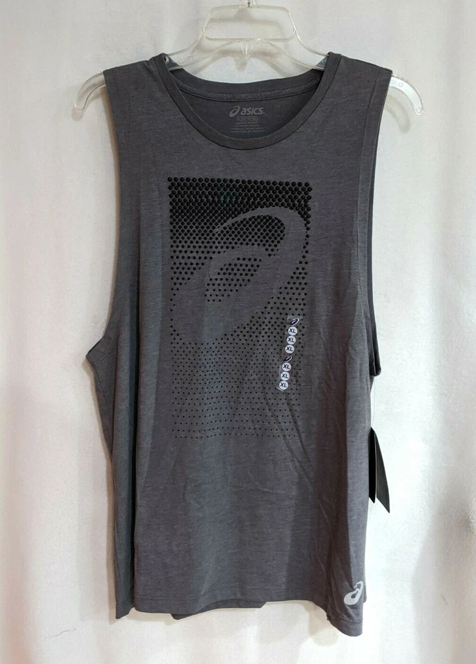 Camiseta sin mangas para mujer ASICS Swirl gris oscuro muscular (XG2982RT) - talla L nueva con etiquetas Foto 2 de 4