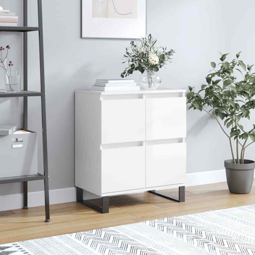 vidaXL Sideboard High Gloss White 60x35x70 cm Engineered Wood