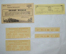 O Scale Champ Decals XR-8 Frisco Express Refrigerator