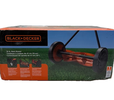 BLACK+DECKER 16 in. 4-Blade Manual Walk Behind Reel Lawn Mower
