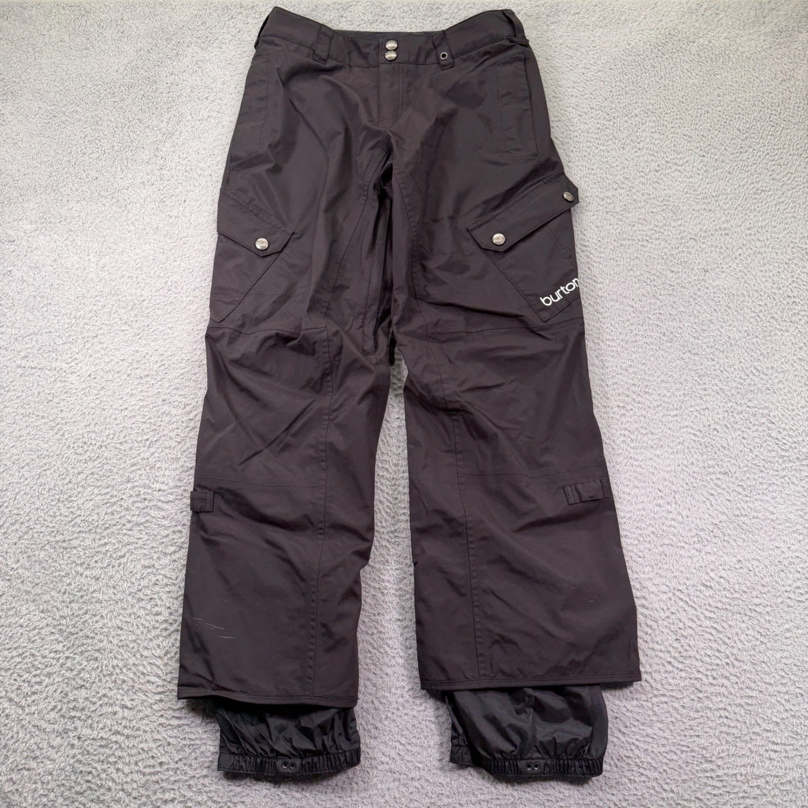 Burton Snowboard Pants Mens Small Black Cargo Waterproof Ski Winter Trousers