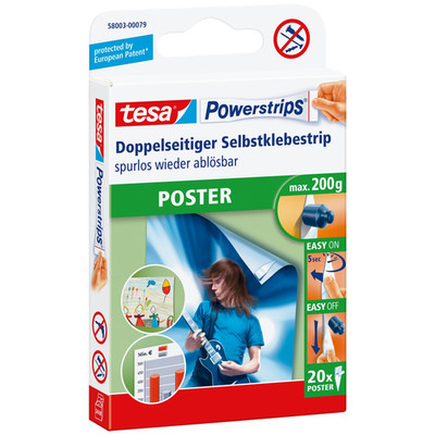 Tesa Powerstrips Poster - Doppelseitige Klebestreifen Für Und Plakate - Selbstkl