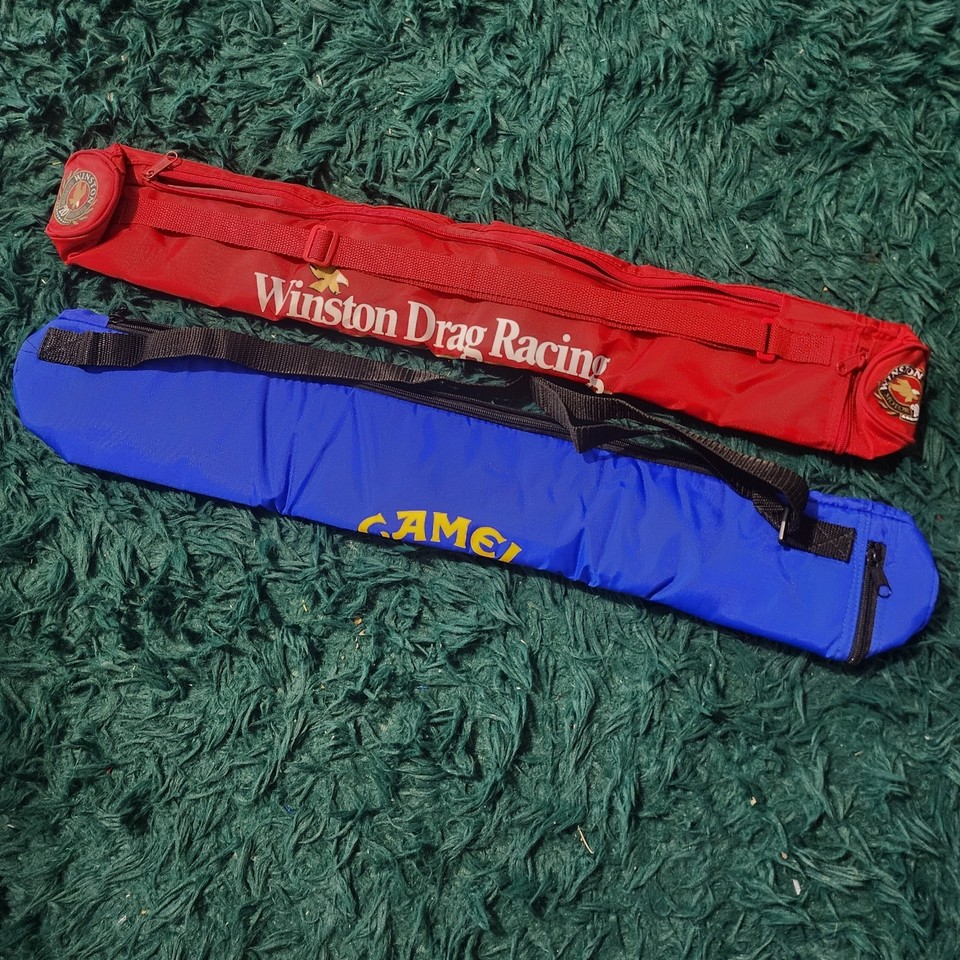 Vintage Winston Drag Racing & Camel Cigarettes Pool Stick Carrying ...