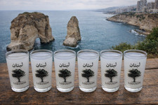 Set of 6 Lebanon Cedar Tree Shot Glasses – Lebanese Souvenir Cups Arak G