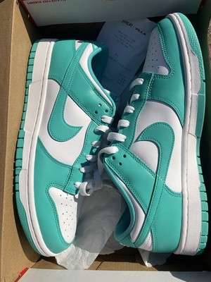 Nike Dunk Low Clear Jade Blue Teal White Size 10M NEW! DV0833-101