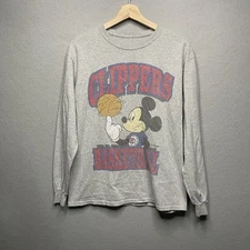 Disney X Junk Food Mickey Mouse Clippers Basketball Graphic Long Sleeve S