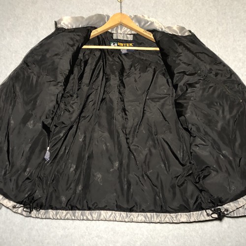 Vintage Eddie Bauer Goose Down Parka Jacket Mens S Silver Black EBTEK 90s Coat - Picture 6 of 15