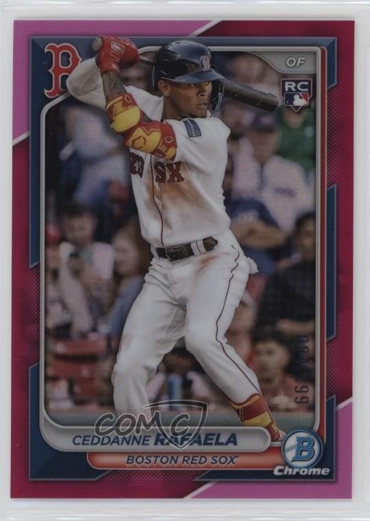 2024 Bowman Chrome Fuchsia Refractor 94/299 Ceddanne Rafaela #5 0z9m