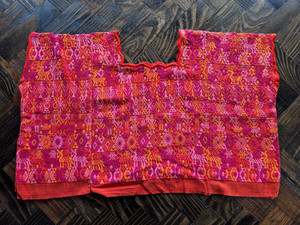 Vintage Mayan Huipil Textile Panel Guatemala Handwoven Embroidered Birds