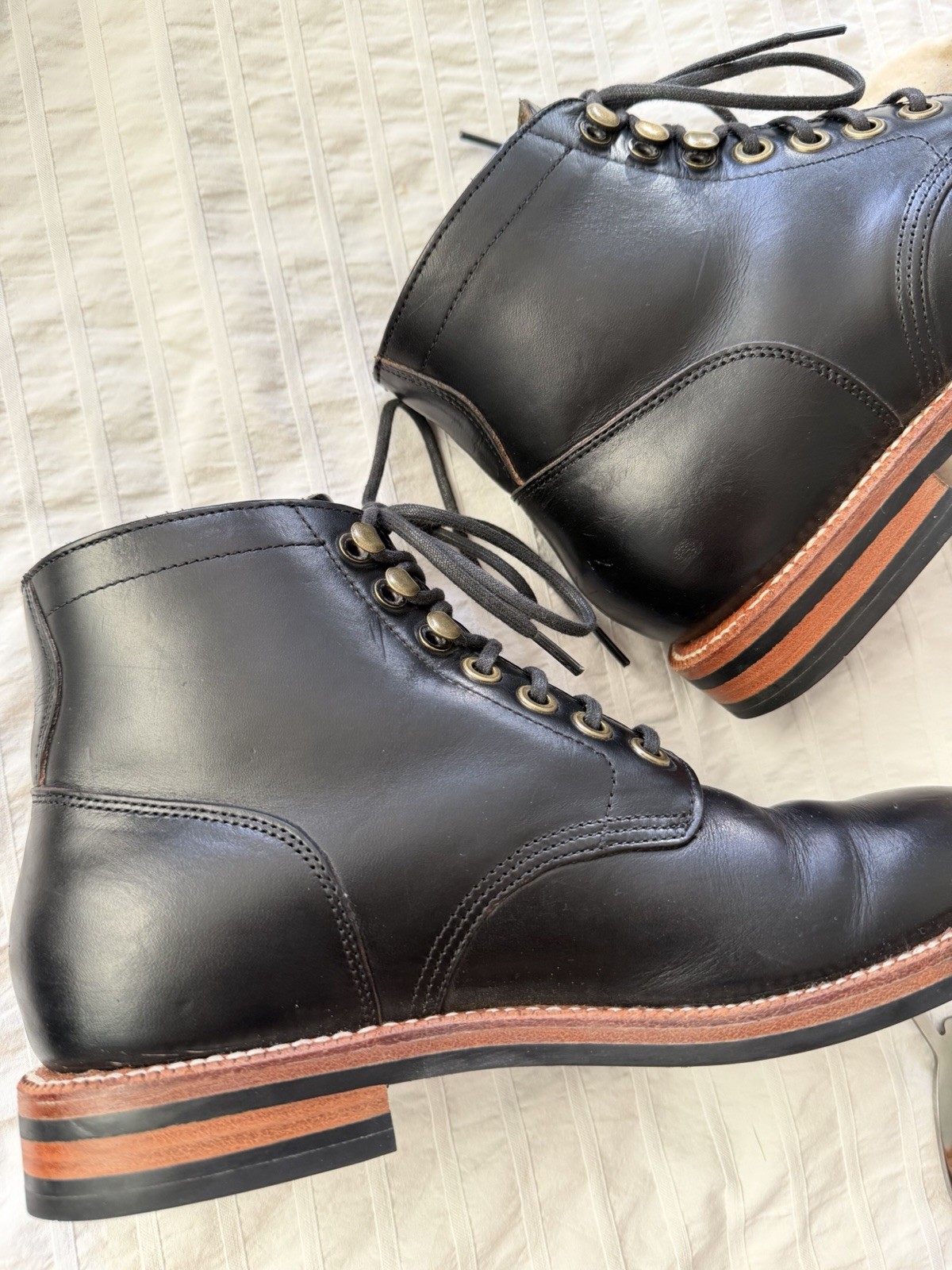Grant Stone Womens Nora Boot US Size 6 B Black Chromexcel Leather