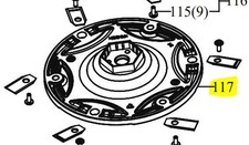 Kress | 59003877 Piatto portacoltelli senza lame KR233E, KR236E
