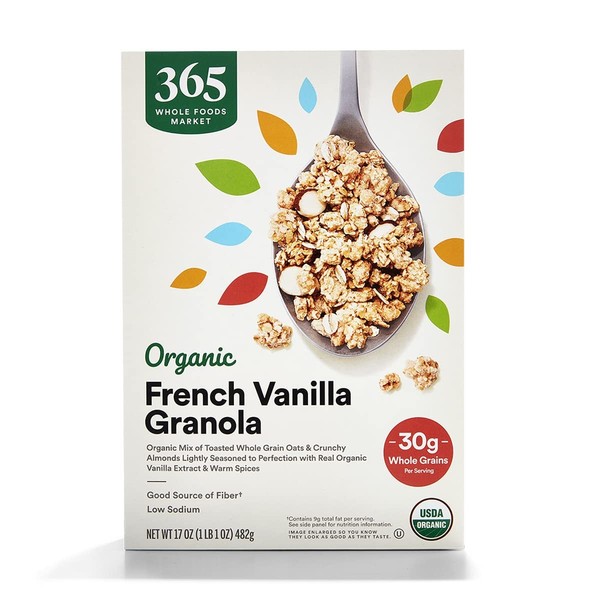 Whole Foods Market, Granola orgánica de vainilla francesa almendra, 17 onzas