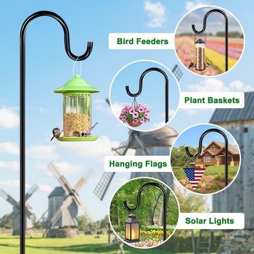 72" Hirten Haken für Outdoor, Schwerlast Garten Vogelfutterhaus Stange für Hangi... - Bild 5 von 8