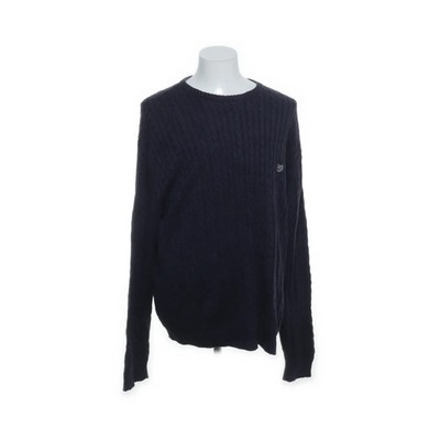 Chaps, Strickpullover, Größe: XL, Blau, Baumwolle, Zopfstrick, Herren #l1j
