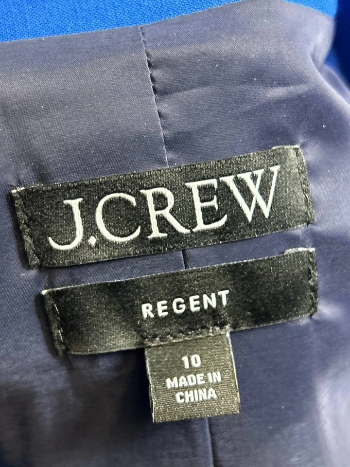 J.Crew Regent Suit Womens 10 Blue * - Image 3 of 4