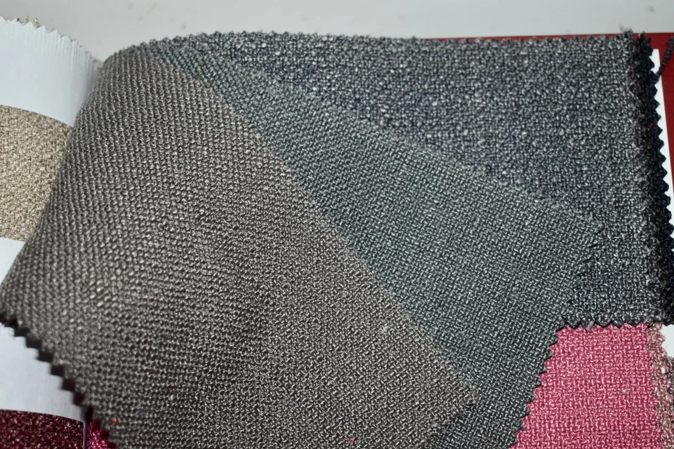 FABRIC SAMPLE BOOK Multi-Color LINEN BLEND TEXTURES 50pcs LOT Neutrals & Brights - Image 4 of 4