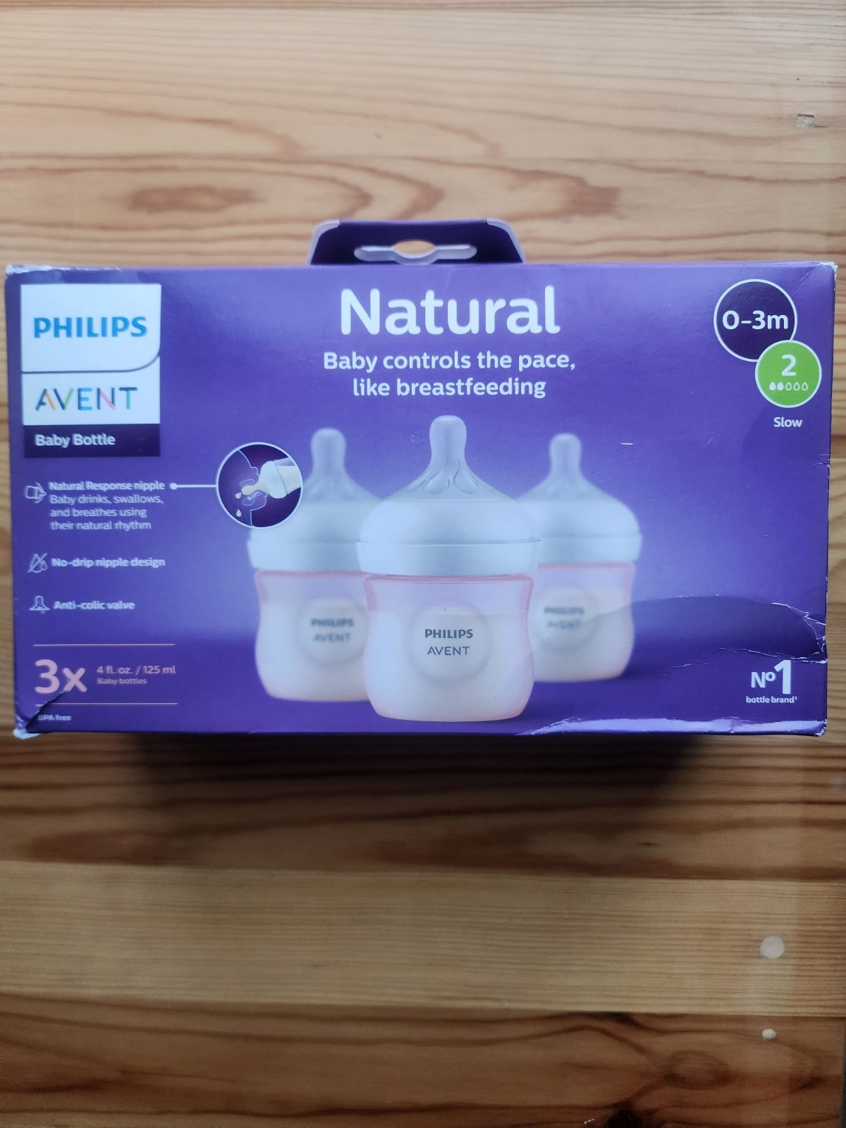3-pack - 4oz / 125ml - Flow 2 (0-3m) - New