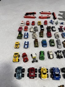 Vintage Galoob Micro Machines Lot Of 108 Red Corvertible Corvette Train etc