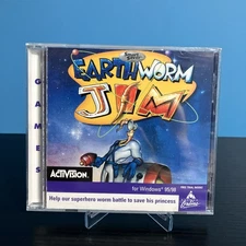 EarthWorm Jim 1994 Activision CD Rom Windows 95 / 98 PC Computer Game - SEALED