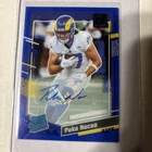 Puka Nacua 2023 Clearly Donruss Blue Rated Rookie Auto Autograph LA Rams 70/99Opens in a new window or tab