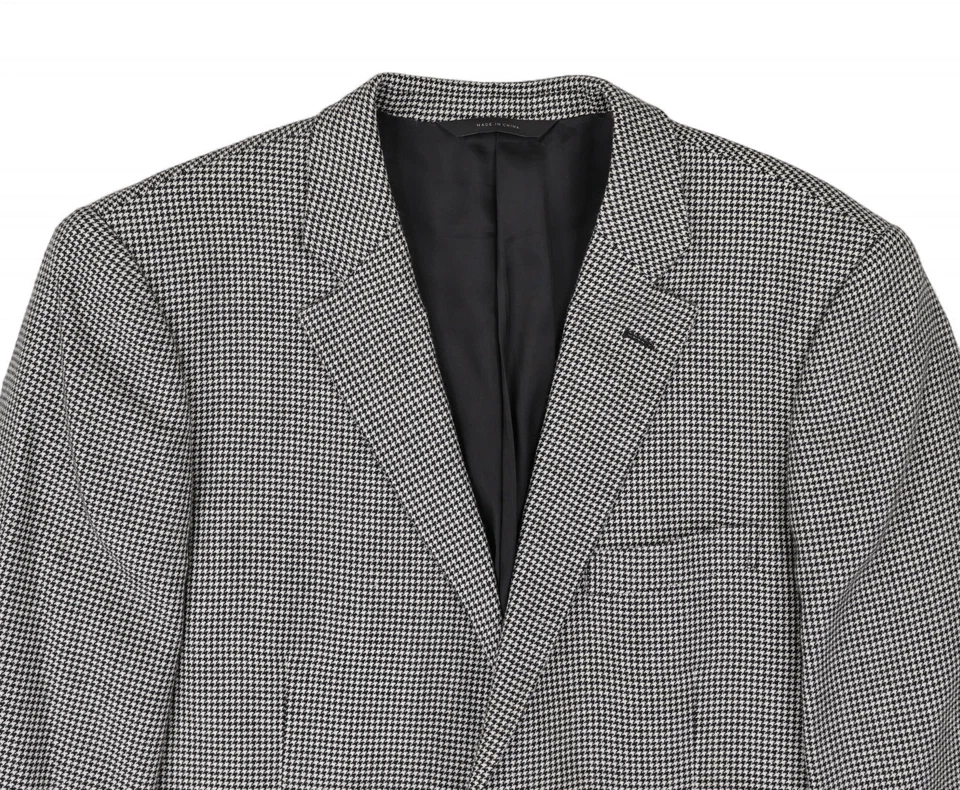 Abrigo deportivo Loro Piana John W Nordstrom 100 % cachemir 42L negro blanco pata de gallo Foto 3 de 4