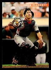 1996 Donruss HA Retrographs Auto John Flaherty #300 Detroit Tigers