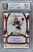 2023 Panini Flawless Bijan Robinson Rookie Gem Signatures Ruby /20 Auto BGS 8.5