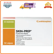 Smith+Nephew SKIN-PREP Wipes – Skin Barrier Film with Alcohol, Box of 50