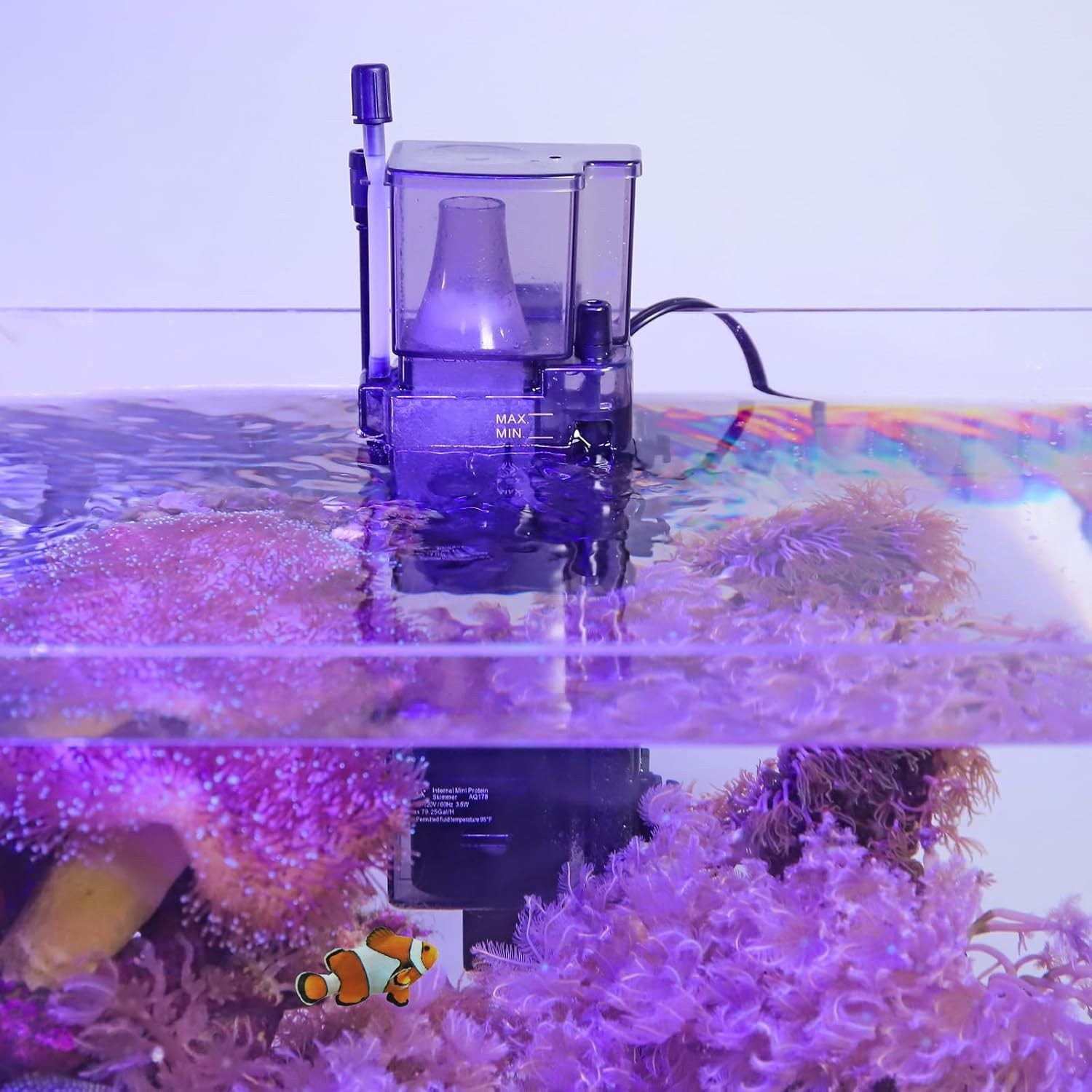 Aquarium Protein Nano Skimmer for Saltwater Fish 50-80 Gallon Tank ...