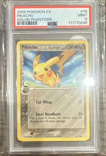 Pokémon EX Pikachu Delta Species Holon Phantoms 79/110 2006 PSA 9 English