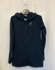 Gymshark Navy Hooded Long Line Full Zip Track Top Women's XS