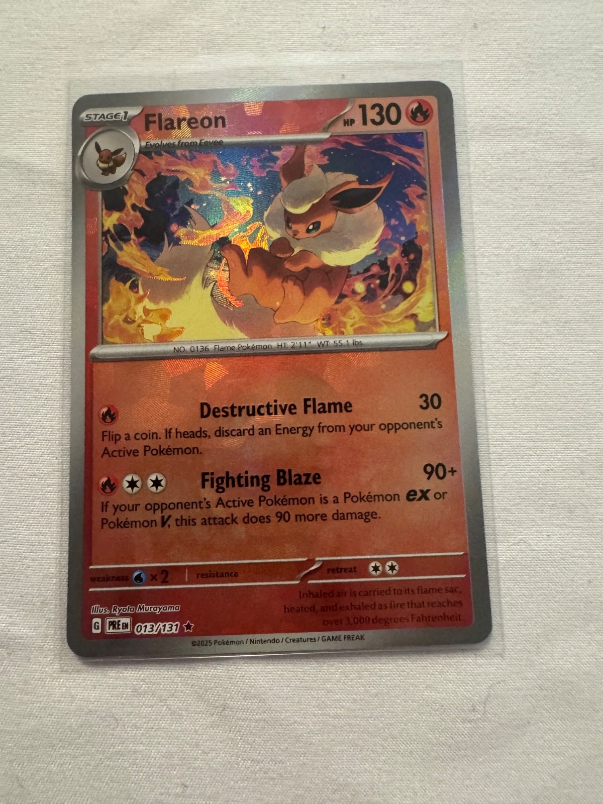 Flareon (Poke Ball Pattern) 013/131 Sv: Prismatic Evolutions Holo Mint/NM Card