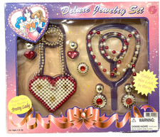 Vintage Deluxe Kids Bead Jewelry Set Playset Make You Become A Pretty Lady Toy