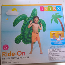 Intex Inflatable Ride-On Sea Turtle Float, Green, Ages 3 57524EP