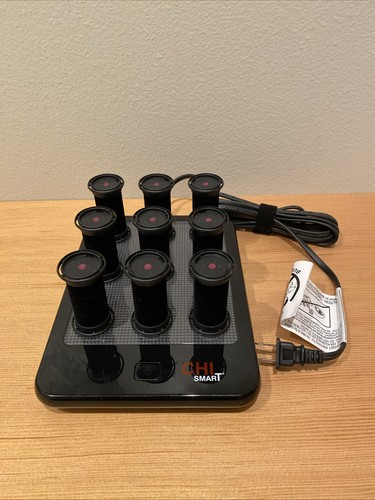 Chi Smart Magnify Ceramic 1" Hot Rollers Curler Set Model CS1104 Tested No Clips - Picture 1 of 5