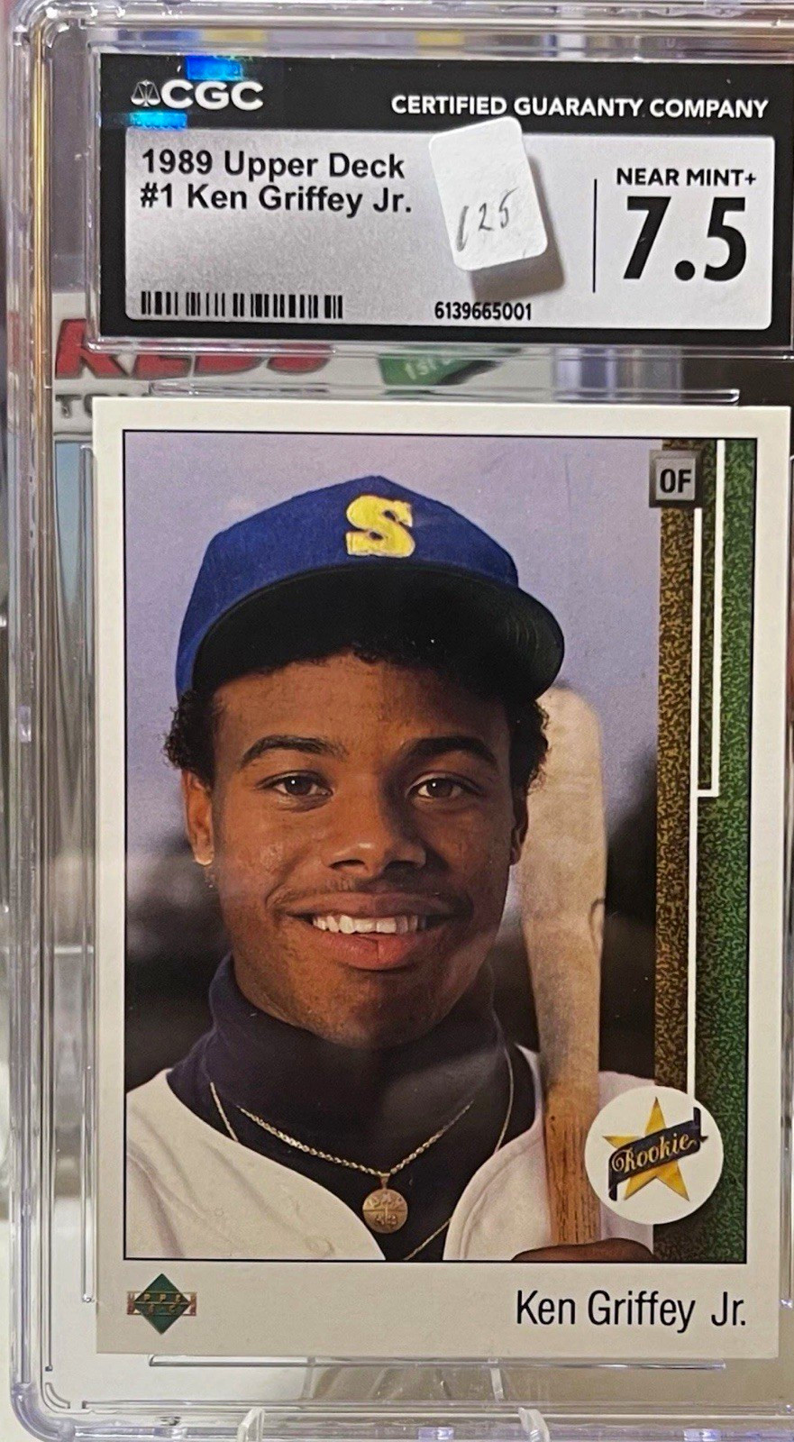 1989 Upper Deck - Star Rookie Ken Griffey Jr Seattle Mariners #1 (RC) CGC 7.5