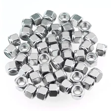 25 Pieces 3/8"-16 Nylon Insert Hex Lock Nuts, 304 Stainless Steel (18-8) Locknut