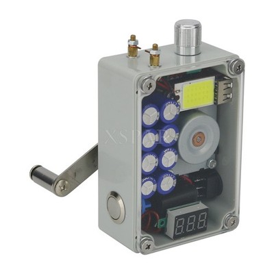Portable 6V Hand Generator Outdoor Hand Crank Generator w/ 8 Capacitors   *nu