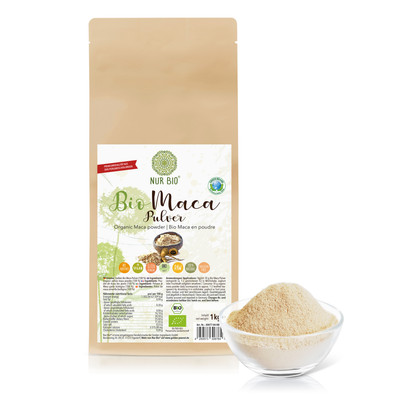 NUR BIO  Maca Pulver 1 kg Direktimport aus Peru, Rohkost Naturprodukt Superfood