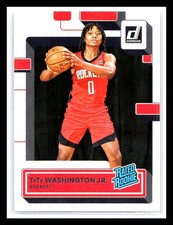 2022-23 Donruss TyTy Washington Jr. #229 Houston Rockets Rookie