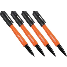 Klein Tools Skribes Fine Tip Permanent Markers, Black, 4-Pack