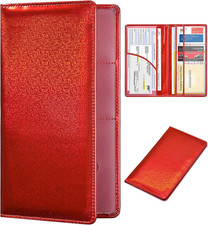 Car Registration and Insurance Card Holder,Glitter Leather Vehicle Glove Box ...