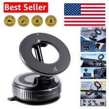 Foldable Magnetic Car Phone Mount - 360  Rotation for All Smartphone Sizes