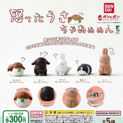 Angry Rabbit Komplettset 5 Kapseln Spielzeug Gacha Versand Kostenlos NEU