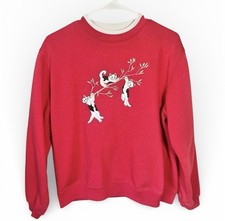 VTG Classic Elements Cats Sweater Sweatshirt Size Medium Granny Cottagecore