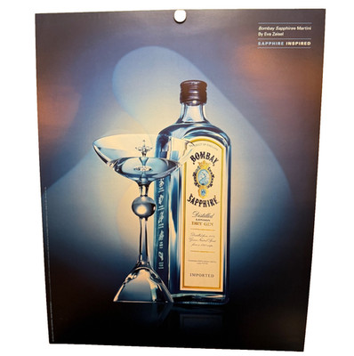 2003 Bombay Sapphire London Gin Print Ad, Martini By Eva Zeisel 20''x16'' - NEW