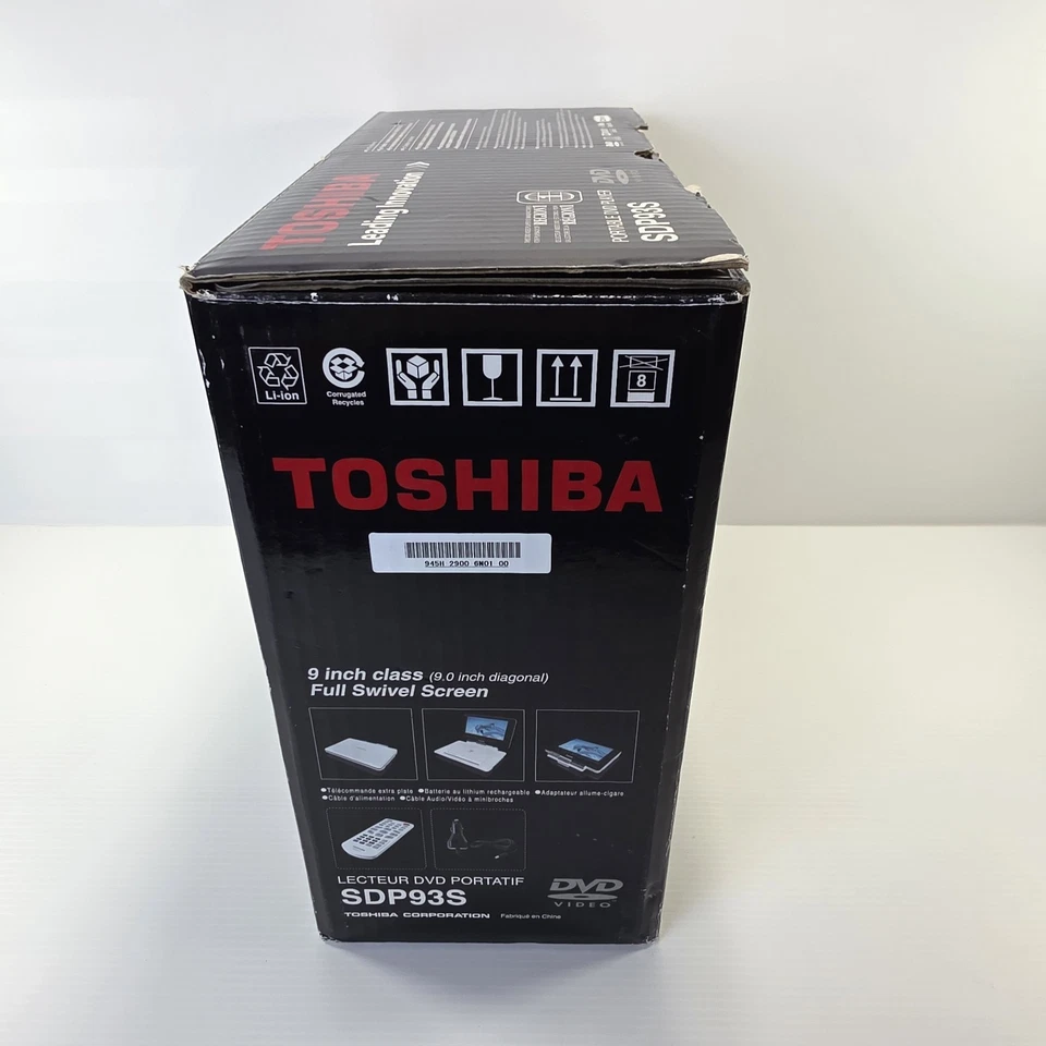 REPRODUCTOR DVD PORTÁTIL TOSHIBA 9" MODELO NO.SDP93SWN Con Control  Foto 3 de 4