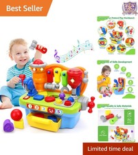 Musical Toddler Workbench Educational Toy for 1 Old Boys Light Sounds