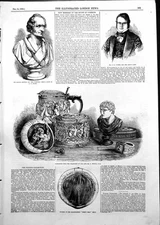 Original Old Antique Print Samuel BignMp Curiosities Collection T Windus 1855