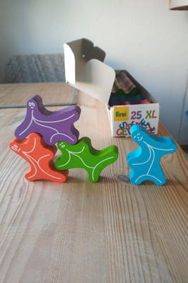 Stapelgeister Holzspielzeug von Erzi wie neu !